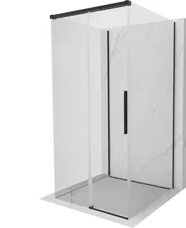 Sprchovacie kúty MEXEN/S - Rox-3S sprchovací kút 3 stenný, posuvný 120 x 120, transparent, čierna 8C2-120-120-70-00-3S