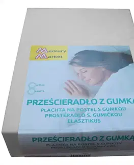 Bytový textil Plachta na posteľ jersey 90x200 kol. 4015 sivá