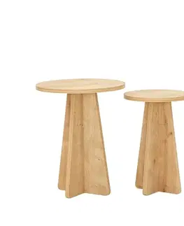 Konferenčné stolíky Sada odkladacích stolíkov (2 kusy) Mushroom - Sapphire Oak