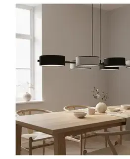 Svietidlá EMIBIG Závesný luster na lanku DRUMZ 6xE14/10W/230V čierna/šedá 1567/6