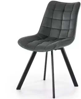 Čalúnené stoličky Stolička K332 Velvet/Kov Tmavé Šedá