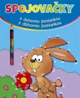 Nalepovačky, vystrihovačky, skladačky Spojovačky s dúhovou pastelkou - zajac - Kolektív autorov