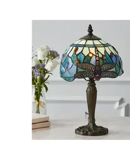 Lampy Endon 64088 - Stolná lampa Tiffany DRAGONFLY 1xE14/7W/230V priemer 20 cm 64088