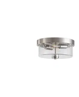 Svietidlá Searchlight 66210-2SS-Koup kúpeľňové stropné svietidlo PRESTON 2xE27/60W/230V IP44 priemer 33 cm strieborné 66210-2SS