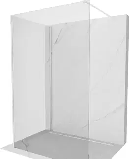 Sprchové dvere MEXEN/S - Kioto Sprchová zástena WALK-IN 115 x 110, transparent, biela 800-115-212-20-00-110