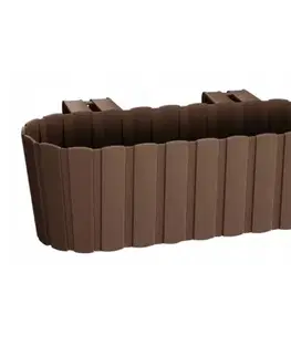 Kvetináče a truhlíky NABBI DDECZ400 plastový balkónový kvetináč 38,3 cm hnedá