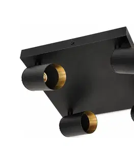 Svietidlá  Bodové svietidlo FILO 4xGU10/30W/230V čierna/zlatá SKU046984