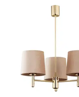 Svietidlá Argon 6109 - Luster na tyči PONTE 3xE27/15W/230V béžová 6109