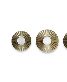 Svietidlá  SADA 3x Nástenné svietidlo SUNPLISS 1xG9/10W/230V zlaté/krémové K-308080 SET/3 SAND+GO