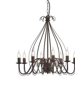 Lustre Klasický luster hrdzavo hnedý 8-svetiel - Giuseppe