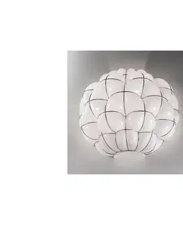 Svietidlá SIRU - Nástenné svietidlo POUFF 1xE27/60W/230V chróm/biela benátske sklo RA383-035BLL