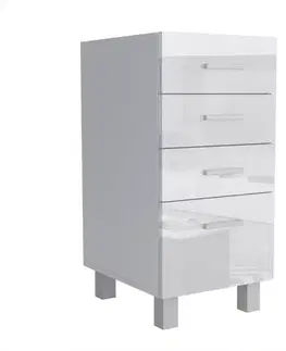 Kuchynské skrinky stojace Kuchynská skrinka Lucjan 40D 4S LUX biela