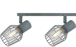 Stropná svetla Nástenná stropná svietiaca páska 4X40W E14 sivá VIKING