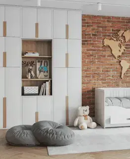 Postele ArtAJ Rozkladacia posteľ EMMELINE s matracom | biela 80 x 200 cm