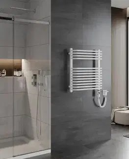 Radiátory do kúpeľne MEXEN/S - Apollo radiátor + vykurovacia tyč 660 x 550 mm, 600 W, biela W117-0660-550-2600-20