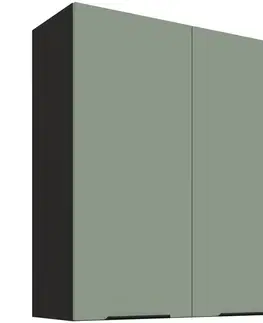 Kuchynské skrinky visiace Kuchynská skrinka Aria-SA/BL anti fingerprint 80G-90 2F