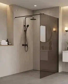 Sprchové dvere REA/S - Sprchová zástena Flexi Brown / Black 80 KPL-K99175