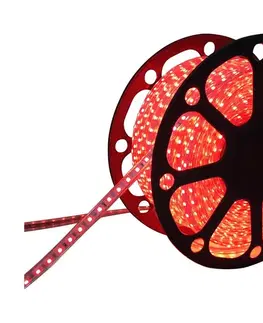 LED osvetlenie  B.V.  - LED pás 50 m, 300 W / 230 V, IP65, červený B10302LDI
