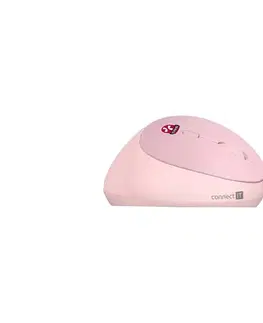 Klávesnice a myši CONNECT IT CMO-2600-PK - Ergonomická bezdrôtová myš 800/1200/1600 DPI 1xAA ružová CMO-2600-PK