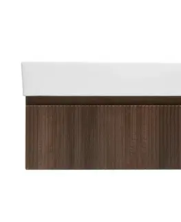 Kúpeľňový nábytok Kúpeľňová skrinka s umývadlom SAT Evolution 78x30x44,8 cm orech mat SATEVO80NAU2 SATEVO80NAU2