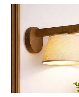 Svietidlá  Nástenné svietidlo ANTONIO 1xE14/40W/230V K-1.128/orzech/beż