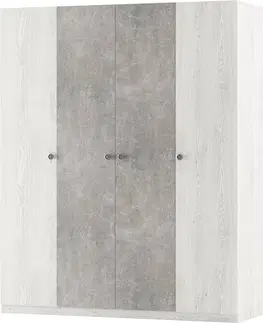 Šatníkové skrine VIVA šatníková skriňa 4D, light artwood/industrial