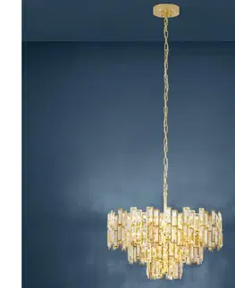 Svietidlá Eglo 39613 - Luster na reťazi CALMEILLES 10xE14/25W/230V priemer 63 cm 39613