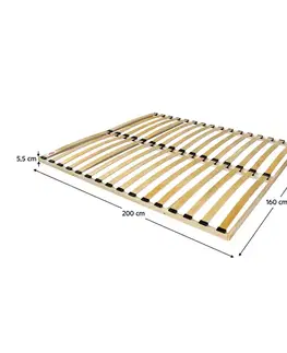 Rošty do postelí KONDELA Monna New lamelový rošt 160x200 cm brezové drevo / plast