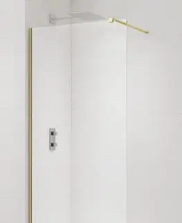 Sprchové dvere Sprchová zástena Walk-in 130 cm SAT mosadz SATBWI130PRMO SATBWI130PRMO