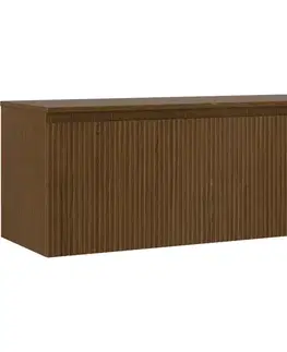 Kúpeľňový nábytok MEXEN/S - Rivel kúpeľňová skrinka pod umývadlo 120 cm s doskou, 1 šuplík, reliéf, orech 91A20-12047-1-BFC86