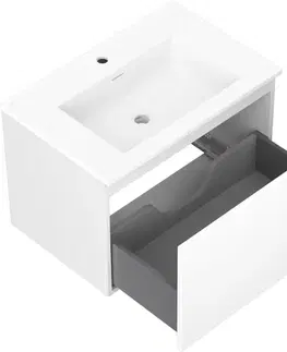 Kúpeľňový nábytok MEXEN/S - Orio kúpeľňová skrinka 70 cm s umývadlom Otis, 1 šuplík, biela mat 91A10-07047-1-BF01-W18M01