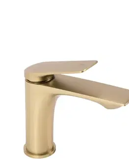 Kúpeľňové batérie REA - Umývadlová batéria AVALON brush gold Low REA-B2703