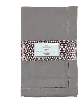 Bytový textil Obrus SAGA svetlošedá 160x220 easy care