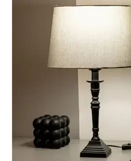 Lampy BRILAGI - Stolná lampa CERIA 1xE27/60W/230V priemer 30 cm čierna/šedá 1xEG49185+EG781036