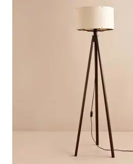 Lampy  Stojacia lampa AYD 1xE27/40W/230V hnedá/béžová 780SGN3498