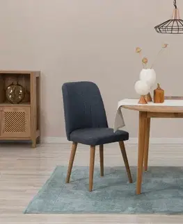 Jedálenské sety Jedálenský set s rozkladacím stolom a stoličkami (3 kusy) Vina 1048 - Atlantic Pine, Navy Blue