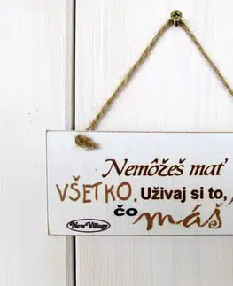Bytové dekorácie (ostatné) MAKRO - Dekorácia závesná drevo