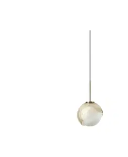 Svietidlá Ideal Lux - LED luster na lankách BLOOM 1xG9/3W/230V pr. 11,5 cm zlatý/dymovo-béžový 366623