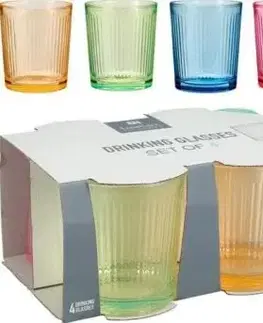 Poháre Kinekus Pohár na vodu sklenený 360ml 4ks, farebný mix