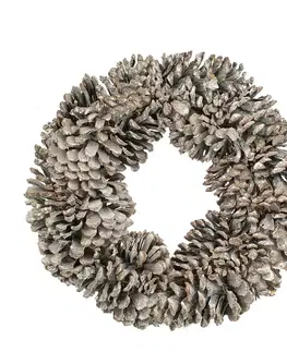 Vianočné dekorácie Veniec Winter Cone ⌀30cm natural