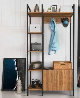 Predsieňové steny Predsieňová stena Doga - Walnut, Black