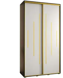 Šatníkové skrine Skriňa 45 Canaris 12 140 čierna/biela/gold