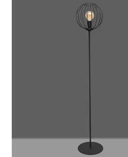 Lampy  Stojacia lampa MERCURE 1xE27/15W/230V čierna S-1388 L/1 BK
