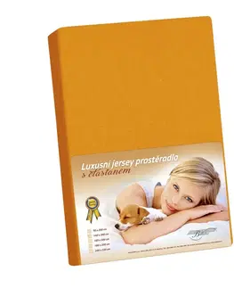 Plachty Bellatex Jersey prestieradlo s elastanom oranžová, 140 x 200 cm