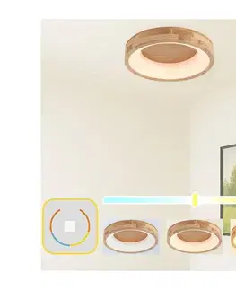 Svietidlá BRILAGI-LED Stropné svietidlo FALCON WOOD LED/30W/230V 3000/4000/6000K 45 cm drevo BRI535