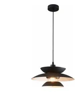 Svietidlá  Luster na lanku BERIT 1xE27/20W/230V čierna 327635