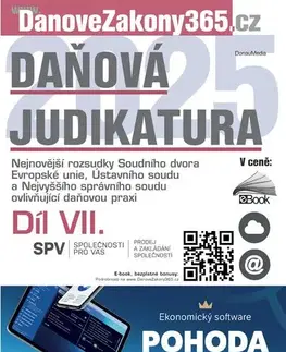 Dane, účtovníctvo Daňová judikatura (VII.) - Kolektív autorov