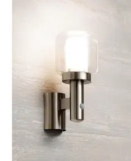 Záhradné lampy Eglo 95017 - Vonkajšie nástenné svietidlo s čidlom POLIENTO 1xE27/40W 95017