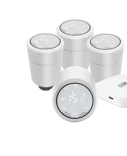LED osvetlenie  NEO 07732C-SADA 4x Termostatická hlavica+ BRIDGE PRO v3 2xAA/3V Wi-Fi Tuya 07732C