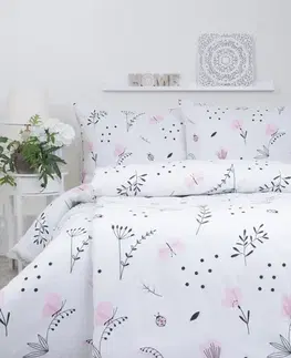 Obliečky MKLozkoviny.sk Francúzske flanelové obliečky - Lúka - 220 × 200 cm - 70 x 90 cm